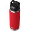 imageYETI Rambler 26 oz Bottle Leakproof Vacuum Insulated Stainless Steel with Chug Cap Sea ViewRescue Red