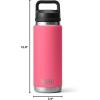 imageYETI Rambler 26 oz Bottle Leakproof Vacuum Insulated Stainless Steel with Chug Cap Sea ViewTropical Pink