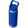 imageYETI Rambler 26 oz Bottle Vacuum Insulated Stainless Steel with Color Matching Straw CapRoyal Blue