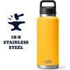 imageYETI Rambler 46 oz Bottle Leakproof Vacuum Insulated Stainless Steel with Chug Cap Sea ViewAlpine Yellow