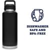 imageYETI Rambler 46 oz Bottle Leakproof Vacuum Insulated Stainless Steel with Chug Cap Sea ViewBlack