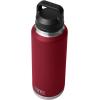 imageYETI Rambler 46 oz Bottle Leakproof Vacuum Insulated Stainless Steel with Chug Cap Sea ViewHarvest Red