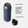imageYETI Rambler 46 oz Bottle Leakproof Vacuum Insulated Stainless Steel with Chug Cap Sea ViewMoon Dust  Textured