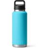 imageYETI Rambler 46 oz Bottle Leakproof Vacuum Insulated Stainless Steel with Chug Cap Sea ViewReef Blue