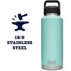 imageYETI Rambler 46 oz Bottle Leakproof Vacuum Insulated Stainless Steel with Chug Cap Sea ViewSeafoam