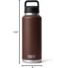 imageYETI Rambler 46 oz Bottle Leakproof Vacuum Insulated Stainless Steel with Chug Cap Sea ViewWetlands Brown