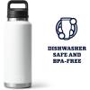 imageYETI Rambler 46 oz Bottle Leakproof Vacuum Insulated Stainless Steel with Chug Cap Sea ViewWhite