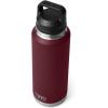 imageYETI Rambler 46 oz Bottle Leakproof Vacuum Insulated Stainless Steel with Chug Cap Sea ViewWild Vine Red