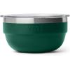 imageYETI Rambler Bowls Vacuum Insulated Stackable and Nestable Stainless Steel Bowl with Lid 1 Quart Sea StoneBlack Forest Green