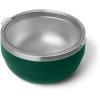 imageYETI Rambler Bowls Vacuum Insulated Stackable and Nestable Stainless Steel Bowl with Lid 1 Quart Sea StoneBlack Forest Green