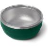 imageYETI Rambler Bowls Vacuum Insulated Stackable and Nestable Stainless Steel Bowl with Lid 1 Quart Sea StoneBlack Forest Green