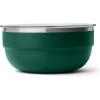 imageYETI Rambler Bowls Vacuum Insulated Stackable and Nestable Stainless Steel Bowl with Lid 1 Quart Sea StoneBlack Forest Green