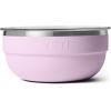 imageYETI Rambler Bowls Vacuum Insulated Stackable and Nestable Stainless Steel Bowl with Lid 1 Quart Sea StoneCherry Blossom