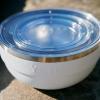 imageYETI Rambler Bowls Vacuum Insulated Stackable and Nestable Stainless Steel Bowl with Lid 1 Quart Sea StoneRidgeline