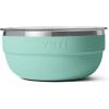 imageYETI Rambler Bowls Vacuum Insulated Stackable and Nestable Stainless Steel Bowl with Lid 1 Quart Sea StoneSea StoneTextured