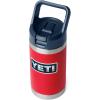 imageYETI Rambler Jr 12 oz Kids Bottle with Straw CapRedNavyBadge