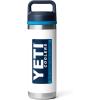imageYETI Rambler 18 oz Bottle Leakproof Vacuum Insulated Stainless Steel with Chug Cap RidgelineWhiteBlue