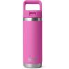 imageYETI Rambler 18 oz Bottle Vacuum Insulated Stainless Steel with Color Matching Straw Cap Royal BlueWildflower Fuchsia