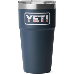 imageYETI Rambler 20 oz Stackable Tumbler Stainless Steel Vacuum Insulated with MagSlider LidNavyBadge
