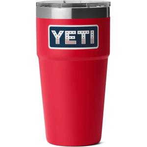 imageYETI Rambler 20 oz Stackable Tumbler Stainless Steel Vacuum Insulated with MagSlider LidRedBadge
