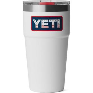 imageYETI Rambler 20 oz Stackable Tumbler Stainless Steel Vacuum Insulated with MagSlider LidWhiteBadge