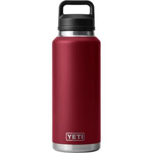 imageYETI Rambler 46 oz Bottle Leakproof Vacuum Insulated Stainless Steel with Chug Cap Sea ViewHarvest Red