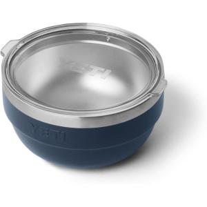 imageYETI Rambler Bowls Vacuum Insulated Stackable and Nestable Stainless Steel Bowl with Lid 1 Quart Sea StoneNavy