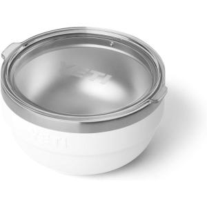 imageYETI Rambler Bowls Vacuum Insulated Stackable and Nestable Stainless Steel Bowl with Lid 1 Quart Sea StoneWhite