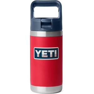 imageYETI Rambler Jr 12 oz Kids Bottle with Straw CapRedNavyBadge