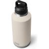 imageYETI Rambler 64 oz Bottle Vacuum Insulated Leakproof Stainless Steel with Chug Cap Royal BlueCape Taupe