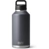 imageYETI Rambler 64 oz Bottle Vacuum Insulated Leakproof Stainless Steel with Chug Cap Royal BlueCharcoal
