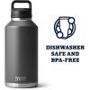 imageYETI Rambler 64 oz Bottle Vacuum Insulated Leakproof Stainless Steel with Chug Cap Royal BlueCharcoal