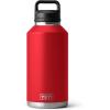 imageYETI Rambler 64 oz Bottle Vacuum Insulated Leakproof Stainless Steel with Chug Cap Royal BlueRescue Red
