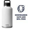 imageYETI Rambler 64 oz Bottle Vacuum Insulated Leakproof Stainless Steel with Chug Cap Royal BlueWhite