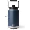 imageYETI Rambler Gallon Jug 20 Vacuum Insulated Leakproof Stainless Steel with MagCap Cape TaupeVenom