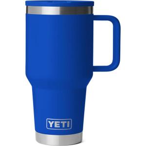 imageYETI Rambler 30 oz Travel Mug with Flip Straw Lid  Stainless Steel Vacuum Insulated Leakproof Cup Holder FriendlyRoyal Blue