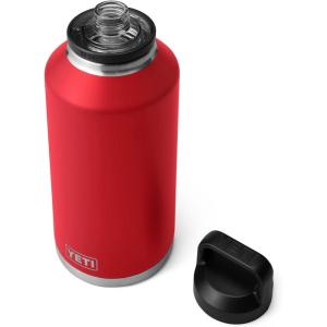 imageYETI Rambler 64 oz Bottle Vacuum Insulated Leakproof Stainless Steel with Chug Cap Royal BlueRescue Red