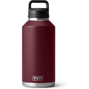 imageYETI Rambler 64 oz Bottle Vacuum Insulated Leakproof Stainless Steel with Chug Cap Royal BlueWild Vine Red