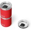 imageYETI Rambler 10 oz Ceramic Lined Lowball 20 Vacuum Insulated with MagSlider Lid Sea StoneRescue Red