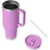 imageYETI Rambler 40 oz Travel Mug with Flip Straw Lid  Stainless Steel Vacuum Insulated Leakproof Cup Holder FriendlyDesert Bloom