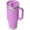 imageYETI Rambler 40 oz Travel Mug with Flip Straw Lid  Stainless Steel Vacuum Insulated Leakproof Cup Holder FriendlyDesert Bloom