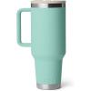 imageYETI Rambler 40 oz Travel Mug with Flip Straw Lid  Stainless Steel Vacuum Insulated Leakproof Cup Holder FriendlySea StoneTextured