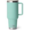 imageYETI Rambler 40 oz Travel Mug with Flip Straw Lid  Stainless Steel Vacuum Insulated Leakproof Cup Holder FriendlySea StoneTextured
