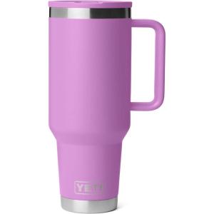 imageYETI Rambler 40 oz Travel Mug with Flip Straw Lid  Stainless Steel Vacuum Insulated Leakproof Cup Holder FriendlyDesert Bloom