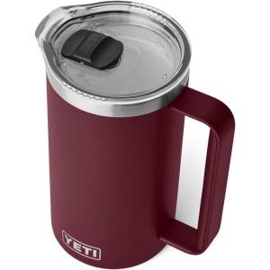 imageYETI Rambler 64 oz Pitcher Vacuum Insulated Stainless Steel with MagSlider Lid Sea StoneWild Vine Red