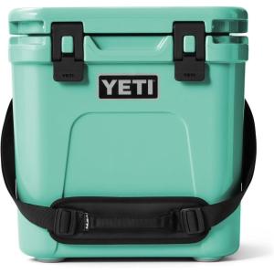 imageYETI Roadie 24 20 Hard Cooler with DoubleDuty Shoulder Strap and Drain PlugSeafoam