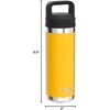 image:imageYETI Rambler 18 oz Bottle Leakproof Vacuum Insulated Stainless Steel with Chug Cap MistPinkGrasshopperAlpine Yellow