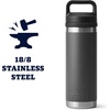 image:imageYETI Rambler 18 oz Bottle Leakproof Vacuum Insulated Stainless Steel with Chug Cap MistPinkGrasshopperCharcoal