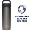 image:imageYETI Rambler 18 oz Bottle Leakproof Vacuum Insulated Stainless Steel with Chug Cap MistPinkGrasshopperGraphite