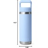 image:imageYETI Rambler 18 oz Bottle Vacuum Insulated Stainless Steel with Color Matching Straw Cap MistPinkGrasshopperBig Sky Blue